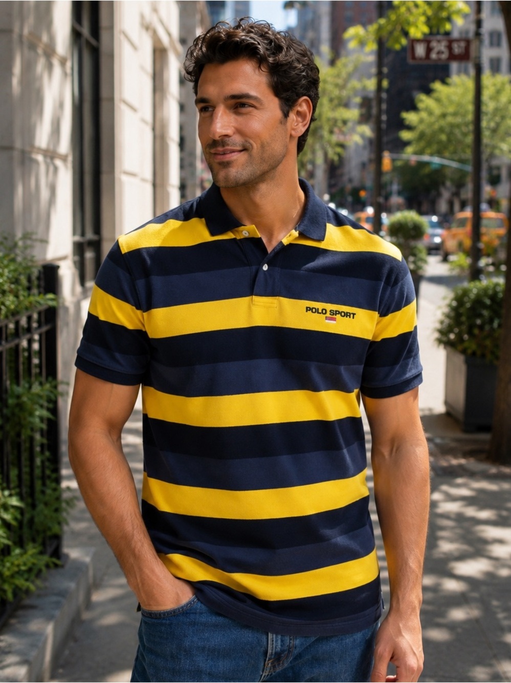 Polo Sport Ralph Lauren Vintage 1993 Rugby Style Shirt Men’s L Y2K Preppy